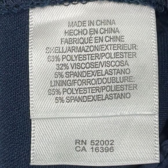 NWT Liz Claiborne Jackie Trouser Pants Navy Blue Career Office Corporate Sz 10 - Picture 9 of 12